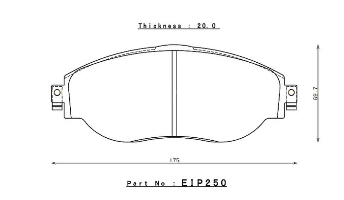 Plaquettes de Frein Avant Endless Performance VW Golf 7/8 GTI/R, Audi S3/RS3 8V, TT/TTS 8S MQB EIP250 - Performengine